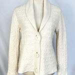 Jones New York Signature Cable Knit Cardigan Sweater Shawl Collar Wool Blend XL Photo 0
