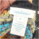 Sundance Crochet Chunky Knit Sweater Size Medium Crew Neck Colorful Cabin Core Photo 9