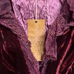 Lulumari  Burgundy Vintage Velvet Jacket Sz L NWT Photo 6