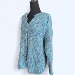 Oversized confetti cardigan fairy sweater Size Medium Blue Photo 4