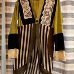 Alexander Julian ‎ Colours Green Cardigan With Corset Back Size Large Photo 0