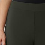Eileen Fisher Washable Stretch Ponte Tapered Slim Ankle Pants Woodland Green L Photo 2
