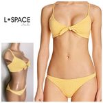 l*space New. SUNSHINE GOLD SUMMER LOVE PLAID BIKINI. D-top/M-bottom. Retails $198 Photo 1