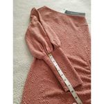 Elliatt  Long Sleeve One Shoulder Knit Mini Dress w/Drawstring Hem Dusty RoseSZ S Photo 9