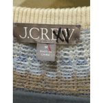J.Crew Fair Isle Cardigan in Frosted Tundra Snow Brushed Yarn Sweater Medium Blue Photo 5