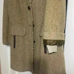 Vintage M Linman wool Burberry pattern Coat Brown Photo 7