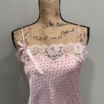Victoria's Secret Vintage  Angel Pink Hearts Lace Trim Slip Dress Nightie Medium Photo 2