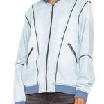 Sandrine Rose Women’s Original Zip Bomber Vermont Denim Full Zip Jacket Sz M NWT Size M Photo 0