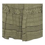 Aerie Olive Green Ruffle Mini Skirt Crochet Knit Boho Women Size Small Photo 3
