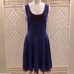 Free People  Beaded Sleeveless Tulle Floral Midnight Glimmer Skater Dress Medium Photo 2