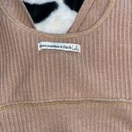 Abercrombie & Fitch Brown Ribbed Tie Front Tank Top Photo 2