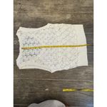 Ramy Brook  Tatiana Sleeveless‎ Sweater In Ivory Sweater Size Large Crochet Photo 8