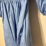 Abercrombie & Fitch  Emerson Poplin Mini Dress Size XS P Puff Sleeve Powder Blue Photo 6