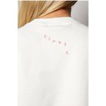 NEW CLARE V. iconique long sleeve sweatshirt in white with peony letters small Photo 3