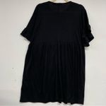 Missguided  Black Ribbed Knit Bell Sleeve Babydoll Mini Dress Women 18 Whimsigoth Photo 5