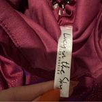 Lucy in the Sky  Foil Bodycon Corset Dress in Plum Photo 5