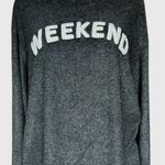 Royce Brand  Weekend Spell Out Dark‎ Grey Sweater Sz L Photo 1