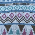 Vintage 90s Croquet Clue Geometric Checkered Multicolor Striped Pullover Sweater Multi Size M Photo 4