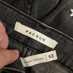 PacSun High Rise Daisy Embroidered Faded Black Straight Leg Jeans Size 25 Photo 4