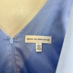 Dress the Population Jordan Ruched Side Slit Gown in Sky Size Large Photo 6