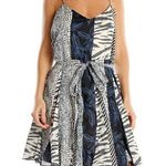 Banana Republic NWT Womens Summer Tie Waist Leaf Animal Mixed Print Dress Size M Photo 0