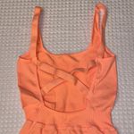 Free People NEW! $98  Movement Good Karma Onesie Neon Peach Coral XS/S Photo 5