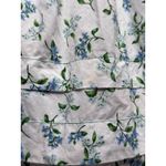 Hunter Bell Jenkins Dress Medium White Blue Green Floral Oversized Puff Sleeve Photo 5