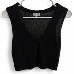 Miou Muse black knit sleeveless vest with a V Photo 0