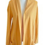 Fresh Produce Fresh Produce Size XS Yellow Long Line Cardigan Pockets Collar Comfort Spring Photo 0