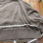 Women's LaBiz Brown Crew Neck Cropped Sweatshirt Small Photo 4