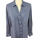 Passport shirt dress, size 1X, 80s, preppy, summer, casual, vacation, beach Blue Photo 1