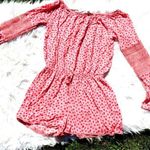 Wall Flower  Pink Floral Flower Romper Long Sleeve New NWT Size Medium M Crochet Photo 0