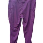Baleaf  women's active capri leggings with pockets, maroon size XL, NWT Photo 0