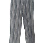 Land ‘n Sea Women’s Blue & White Striped Linen Relaxed Pants w/ Pockets Size S Photo 0