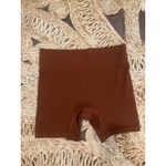 Wild Fable Ribbed High Waisted Ribbed Yoga Shorts S Terracotta Brown Athleisure Photo 3