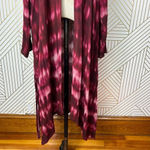Torrid  Wine Tie Dye Gauze‎ Long Kimono Plus Size 1X Photo 4