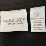 Weekends by Black Pedal Pushers Chicos Size 2 = Large Photo 5