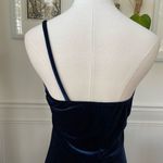 Vintage 90s Pulse Sapphire Blue Stretchy Velvet One Shoulder Gown M Blue Size M Photo 5