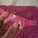 8 Other Reasons  Revolve Hot Pink Chainmail Mini Fringe Dress SZ S/M Photo 3