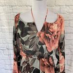 Jennifer Lopez women XS scoopneck cold shoulder floral print midi dress Photo 1