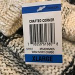 Style & Co Sweater XL Ivory Striped Cable Knit Photo 6