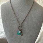 Handmade NEW! Brass Chain & Beachy Theme Charms Pendant Necklace Sand Dollar Turtle Photo 6