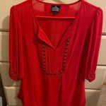Angie Dry goods  Tunic Red Top Large Photo 0