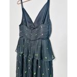 SABINA MUSAYEV Black Red Floral Front Twist Cutout Selina Dress size Medium Photo 8