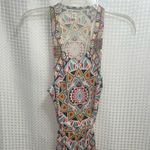 Billabong Hold On Me Maxi Dress Women SMALL Black White Red Cut Outs Racer Back Photo 2