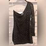 Lovers + Friends New  one sleeved black and gold dress small Photo 5