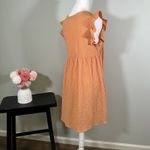 Ces Femme Dress Peach Ruffle Sleeve Fits Small Photo 4