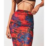 Free People NWT  x RONNY KOBO Madrid Skirt - Orange Tie Dye Size XS $258. H Photo 2