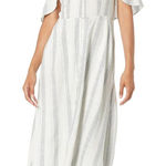 Volcom Women's Size Small Blue Winding Roads Babydoll Coastal Midi Dress Photo 0