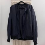 ASOS Navy Blue Bomber Jacket Photo 4